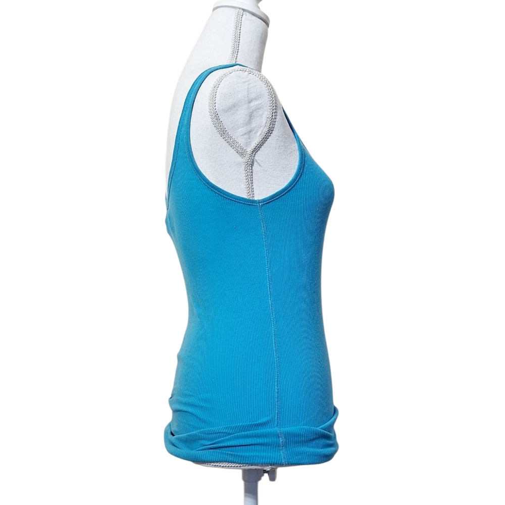 NWOT! Abercrombie & Fitch Blue Tank Top Fitted Scoop Neck - Picture 5 of 8